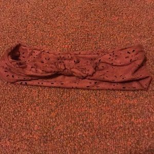 Faux leather bow tie conch head band